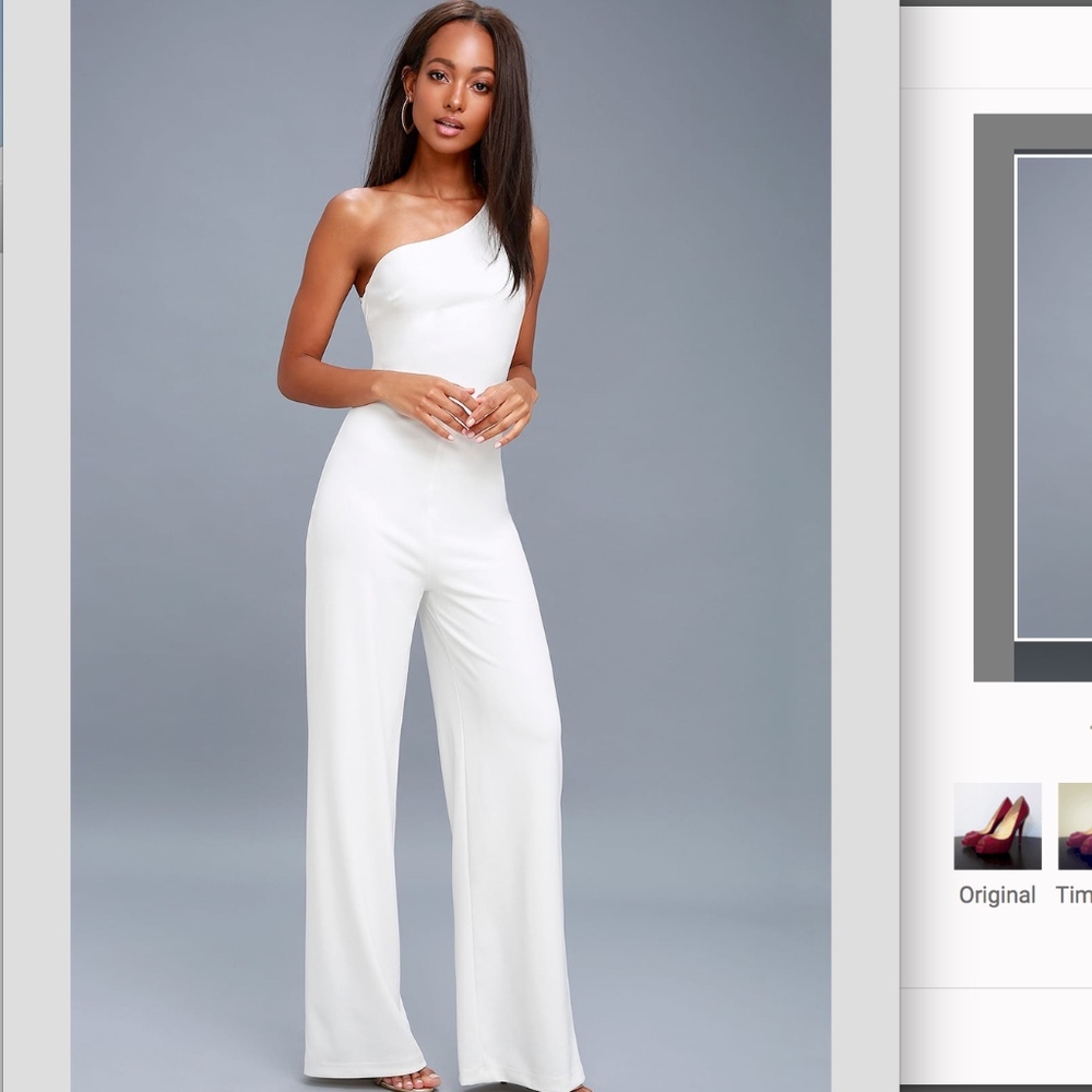 White Backless Jumpsuit